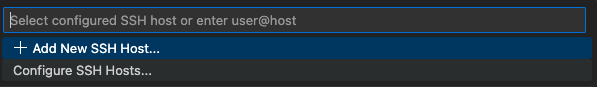 Add New SHH Host
