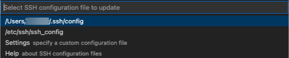 Type SSH Command