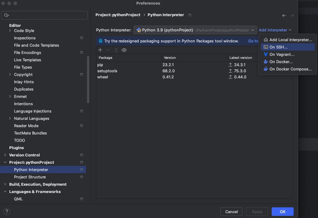 New Remote Interpreter