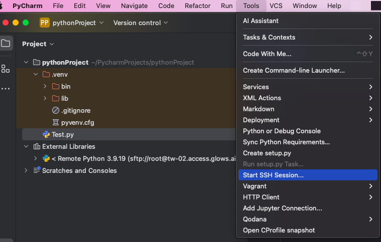 Connect to Remote Server